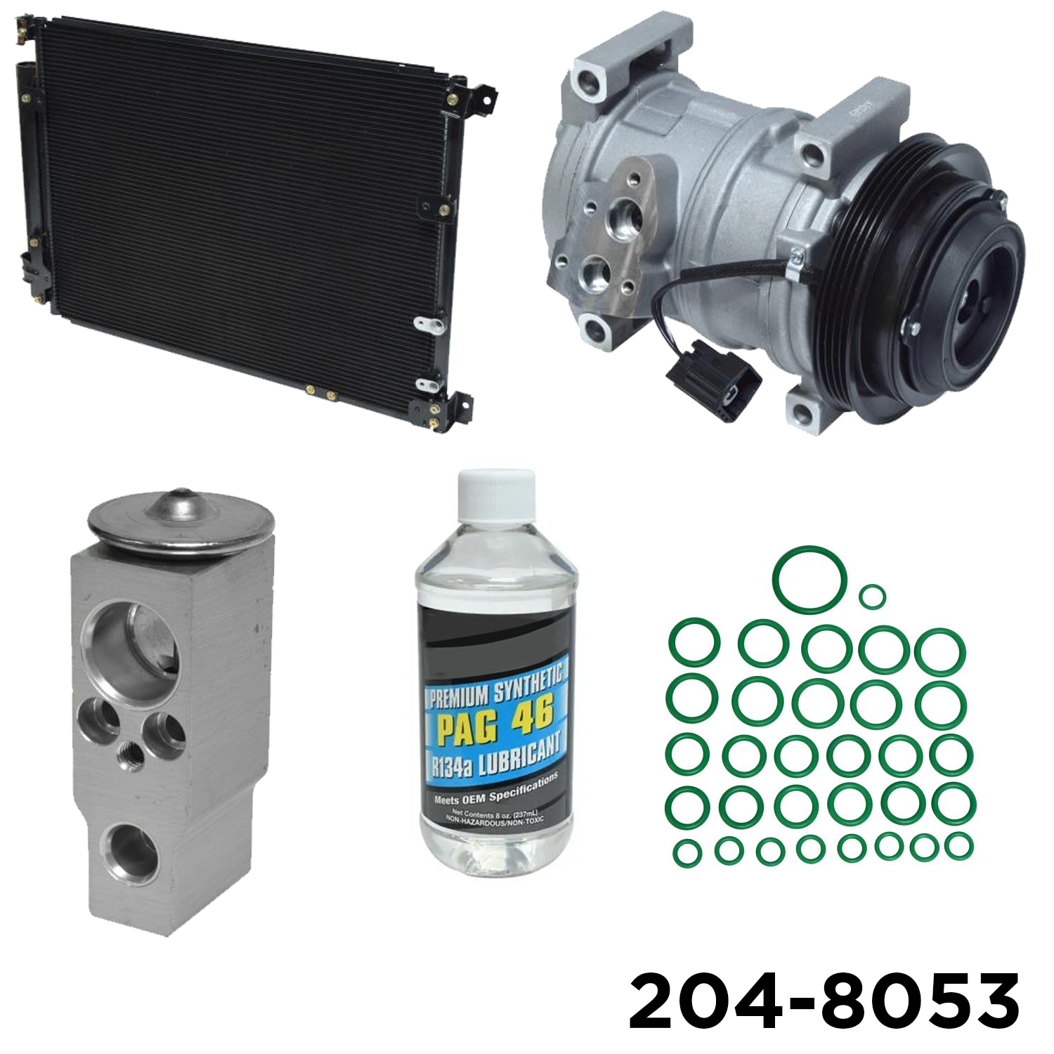 REMAN A/C Compressor Kit EG543 – R & Y – 6 Month Warranty – Complete Assembly