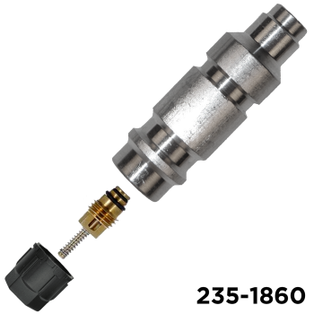 Fitting Weld On 1234YF Alluminium 13mm Service Port x W/ Cap and Core
