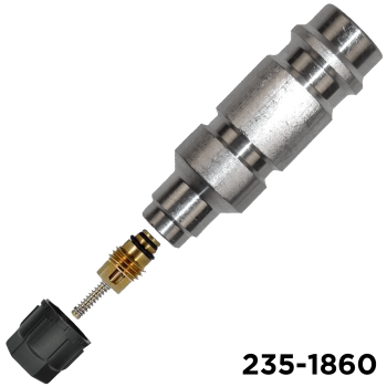 Fitting Weld On 1234YF Alluminium 13mm Service Port x W/ Cap and Core