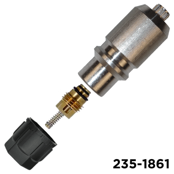 Fitting Weld On 1234YF Alluminium 16mm Service Port x W/ Cap and Core