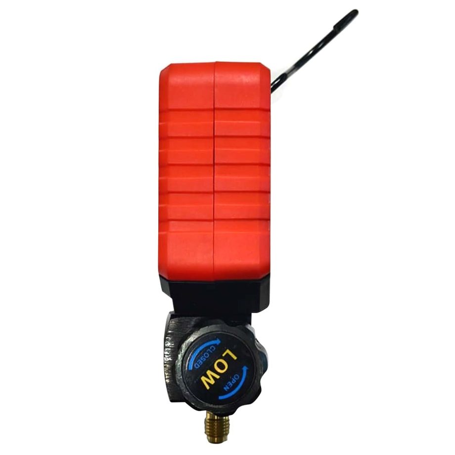 Single Manifold Gauge, Charging Pressure Gauge for R22/R32/R410A/R134A & Mini Split W/ Manual Shut Off Valve