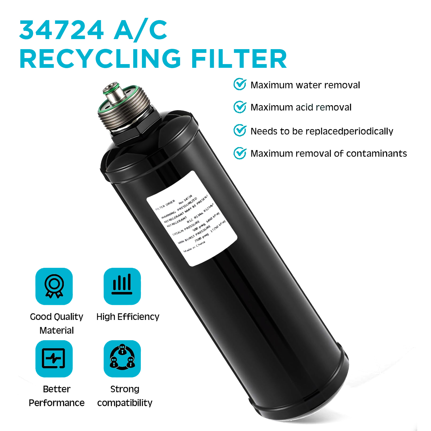 Robinair 13172 Spin-On Filter-Drier & 16oz Vacuum Pump Maintenance Kit – SP01978932B7N