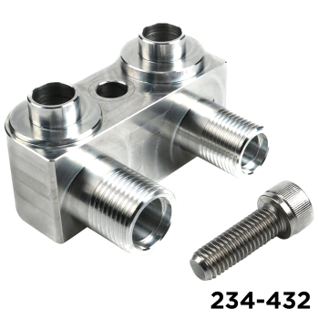 Compressor Fitting Manifold 90 Degree #8 x # 10  LSX LS1 Swap