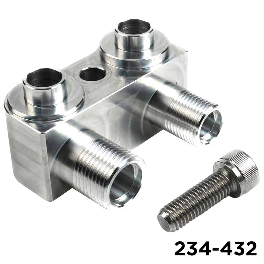 Compressor Fitting Manifold 90 Degree #8 x # 10  LSX LS1 Swap