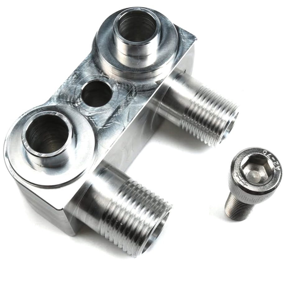 Compressor Fitting Manifold 90 Degree #8 x # 10  LSX LS1 Swap