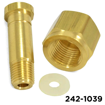 CGA320 Carbon Dioxide Regulator Nut & 2" Nipple & Washer